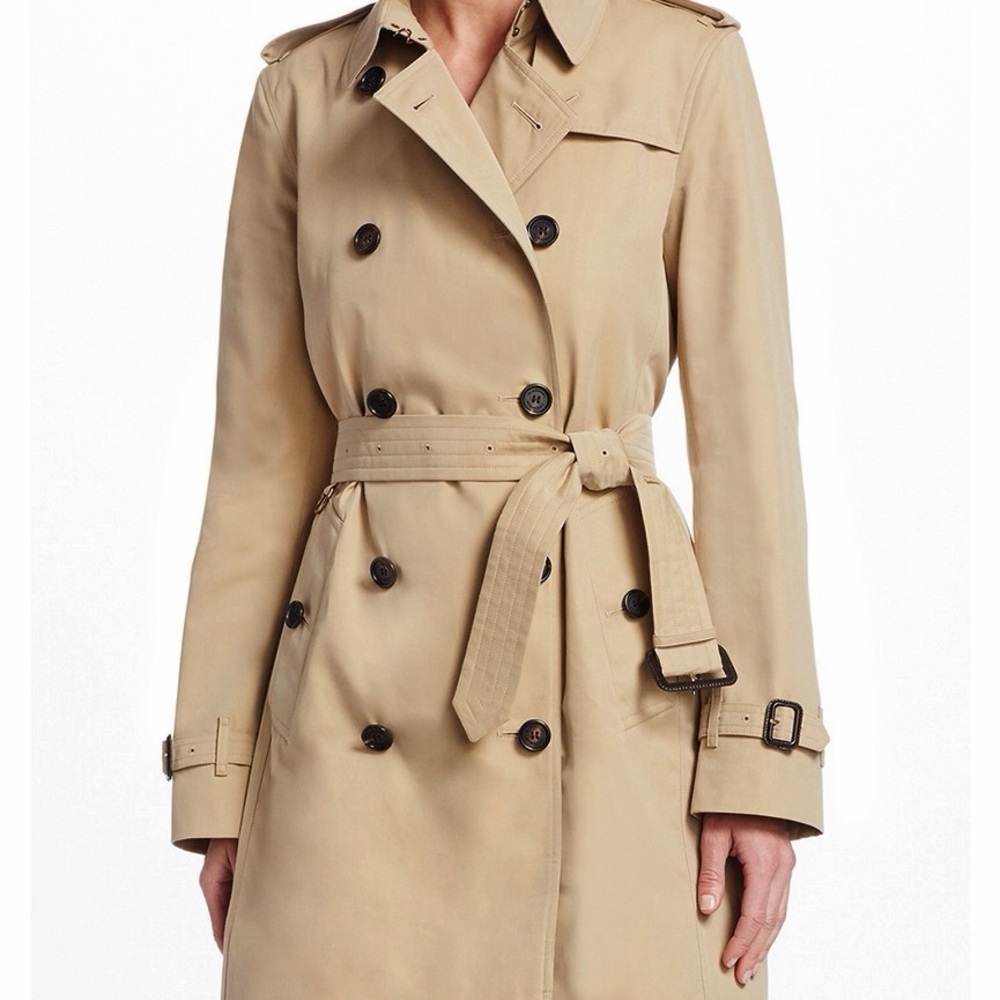 NEW WITH TAG Burberry Heritage Kensington Mid length Trench Coat with Belt